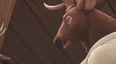 'Busty blonde MILF gets fucked by a giant horse cock in her tight ass'