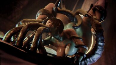 "Sexy adventurer Lara Croft gets taken by giant tentacles in a steamy hentai porn show with GIFs."