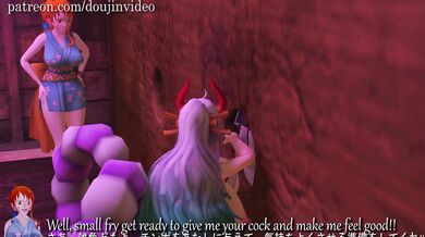 "Sexy Nami and Yamato get f*cked by samurais in 'Samurai's pleasure 1, 5 - One Piece'!"