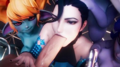"Kaisa Gets a Blowjob from a Strange Man with a Huge Penis [Gribabos] [No WM]"