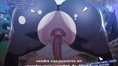 'Mistress dominates her submissive male slave with anal penetration in Spanish'
