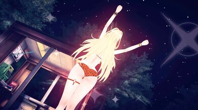 'Wet and Satisfied! Nikke and Rupee play in the money.'