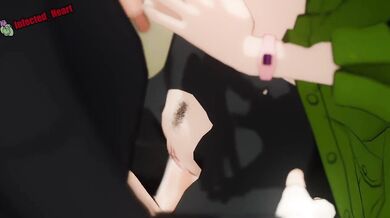 "Uraraka gets some cocky fun with Jiro in the bedroom!"