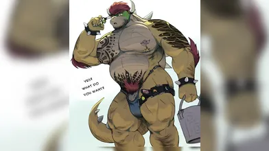 "Bowser Takes Over the Beach with his Huge Cock!"