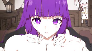 "Two horny sluts, Fern and Stark, lick each other's pussies in a hot lesbian foursome. Will they be able to resist the temptation of sharing a dildo?"