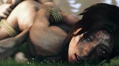 Rewritten: Lara Croft, the fierce archaeologist, has her womb violated by a group of horny men who are looking for some hot action.