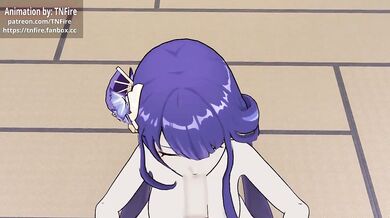 'The Three-Way Swordsmaster and the Lustful Ninja (Part 2): A Raiden Shogun Hentai Porn Video by TNFire_3D'