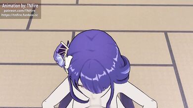 'The Three-Way Swordsmaster and the Lustful Ninja (Part 2): A Raiden Shogun Hentai Porn Video by TNFire_3D'