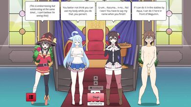 'Stripping, Bluffing and Dealing in the Konosuba World! A Sexy Poker Night at the Inventory with Gang Members'