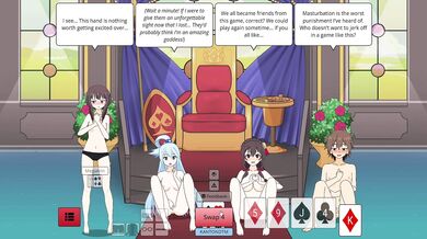 'Stripping, Bluffing and Dealing in the Konosuba World! A Sexy Poker Night at the Inventory with Gang Members'
