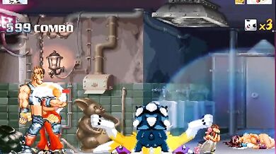 'Zeta and Renamon face off against Tofu Boyfriend in a MUGEN match of epic proportions.'