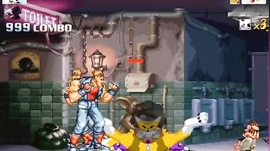 'Zeta and Renamon face off against Tofu Boyfriend in a MUGEN match of epic proportions.'