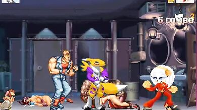 'Zeta and Renamon face off against Tofu Boyfriend in a MUGEN match of epic proportions.'