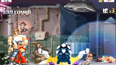 'Zeta and Renamon face off against Tofu Boyfriend in a MUGEN match of epic proportions.'