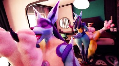 "Lucario licks Renamon's paws, oh my!" Sound Version [PictiSculpts] (Magical MysticVA Voice)