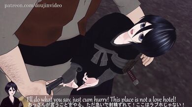 "Kuchiki's Secret Fantasy with Rukia: Bleach Hands-on Blowjob Shortie"