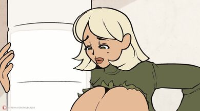 The office cow is wearing a tailored suit with no pants, only a short skirt and high heels.