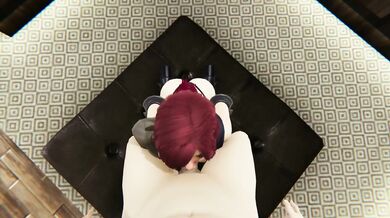 Katarina gets down on her knees and sucks your cock until you cum all over her face!