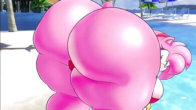 'Kirby and Smoorg Amy Large Butt in the Pool'