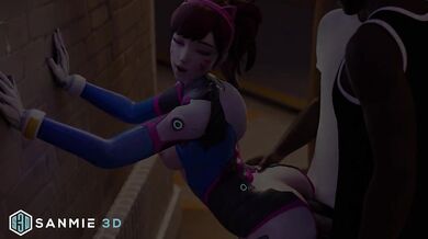 'Overwatch: The Ultimate Anal Black Double Penetration with D.Va'