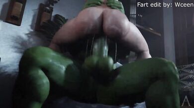 'Black Widow Rides She Hulk (fart edit by Wceen)'