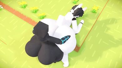 Hentai-style animation featuring a bunny and its many buns!