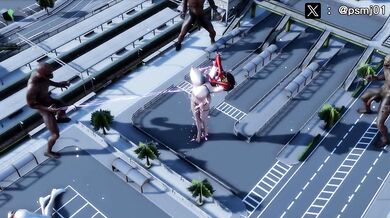 "Ultragirl takes the lead in rescuing her companion from certain doom."