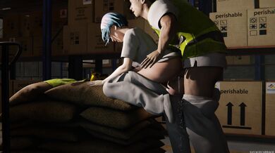 'Chloe's after-school warehouse job turns into a savage cabbage.%'