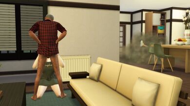 "El abuelo violador fuma a su nieta en la casa de familia"