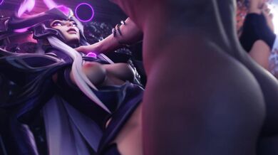 "Breastfeeding my Milk Maiden Syndra, Staring at her C-Cups"