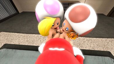 'Mario's Hotwife MILF Gets Gangbanged by Her Son and His Friends! (Hentai Porn Video)'