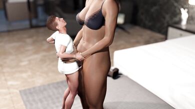 'The Gigantic Trainer Fucks the Shrunken Guy Twice'