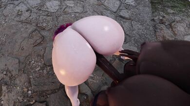 'Black Futa Dominates Curvy White Girl'