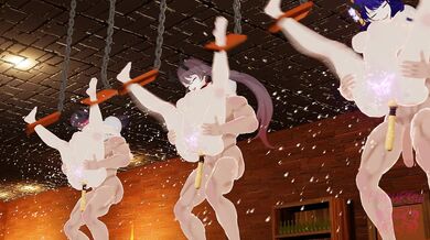 Rewritten as: 'A Naughty Adventure in the Demon Realm: The Ties that Bind Three Devilish Captives'