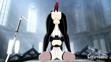 'Bayonetta's Futanari Fucking Adventure with 2B'