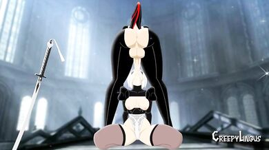 'Bayonetta's Futanari Fucking Adventure with 2B'