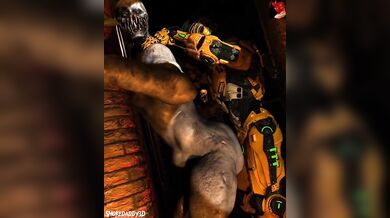 "Bulging muscles, chiseled abs and a massive, hard cock meet the most perfect ass you have ever seen - it's Cyrax X Big Booty Monster Boy!"