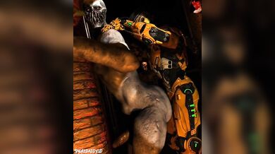 "Bulging muscles, chiseled abs and a massive, hard cock meet the most perfect ass you have ever seen - it's Cyrax X Big Booty Monster Boy!"