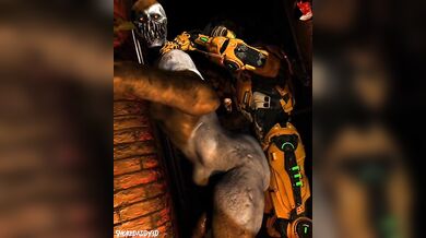 "Bulging muscles, chiseled abs and a massive, hard cock meet the most perfect ass you have ever seen - it's Cyrax X Big Booty Monster Boy!"