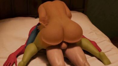 'Unleashing their hidden desires, Rio and Morales capture Spiderman for a steamy threesome!'