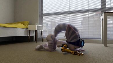 "Yoga with rivets: Extra long doggy position"