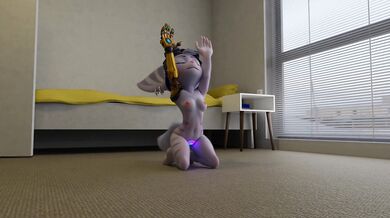 "Yoga with rivets: Extra long doggy position"