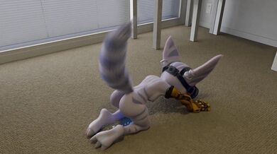 "Yoga with rivets: Extra long doggy position"