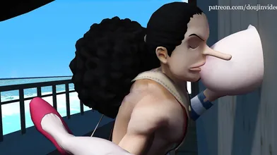 'Nico and Robin's Surprise from the Wall in One Piece'