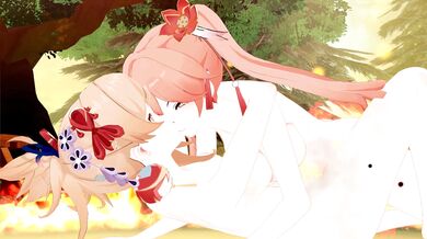 'Futa on Futa Hentai: Guinaifen and Yoimiya'