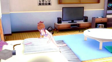 'Young maiden pleasures herself in solitude, exploring her body's desires.'