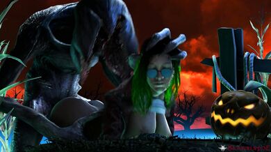 'Beautiful babe ravaged by mythical beast in a hot and steamy threesome'