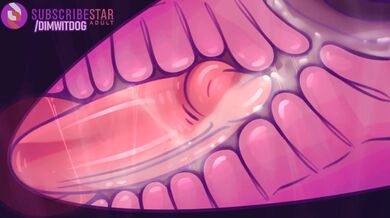 This is a hentai video featuring two furries, Dimwitdog and HMV, who are in the middle of some very intense action!