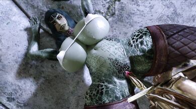 "Ebony Embraces Dwarven Machinery"