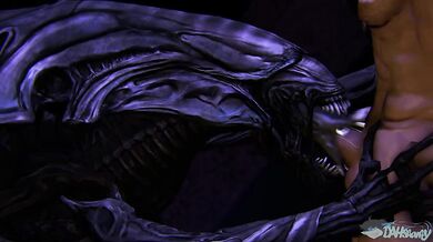 'Alien Queen Gets a Blowjob from Da Sharky - A Hentai Xenomorph Porn'